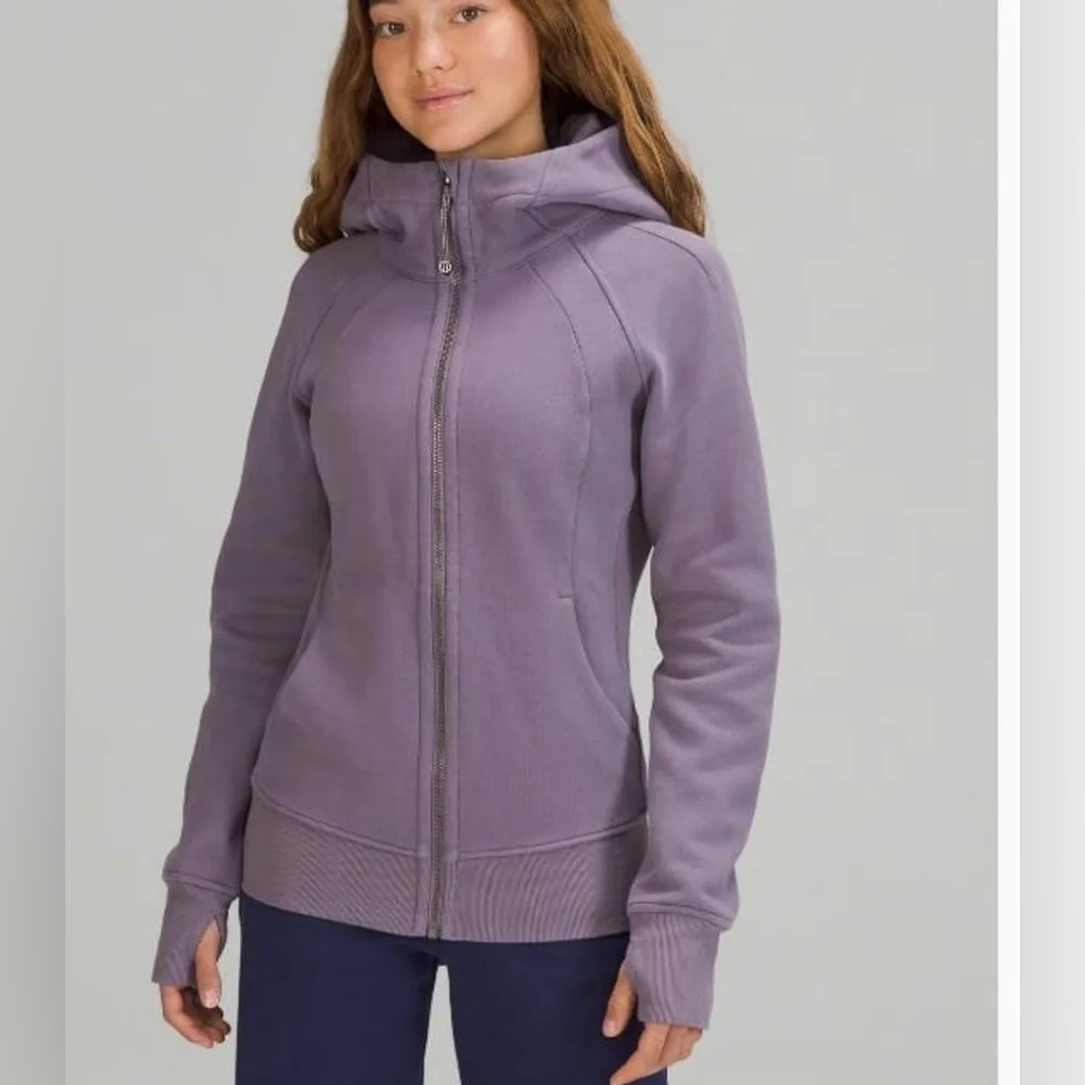 Like New! Lululemon 8 full zip scuba dusty lavender purple